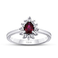 0,56 Carat Diamond Ruby Ring