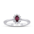 0,43 Carat Diamond Ruby Ring