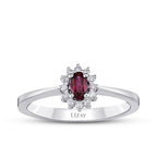0,43 Carat Diamond Ruby Ring