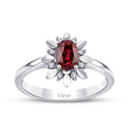 0,69 Carat Diamond Ruby Ring