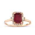 1,72 Carat Diamond Ruby Ring