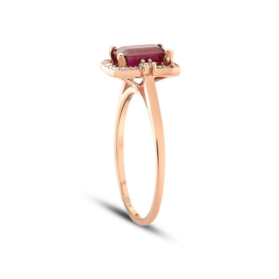 1,72 Carat Diamond Ruby Ring
