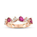 0,95 Carat Diamond Ruby Ring