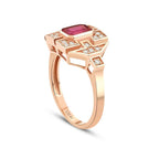 1,01 Carat Diamond Ruby Ring