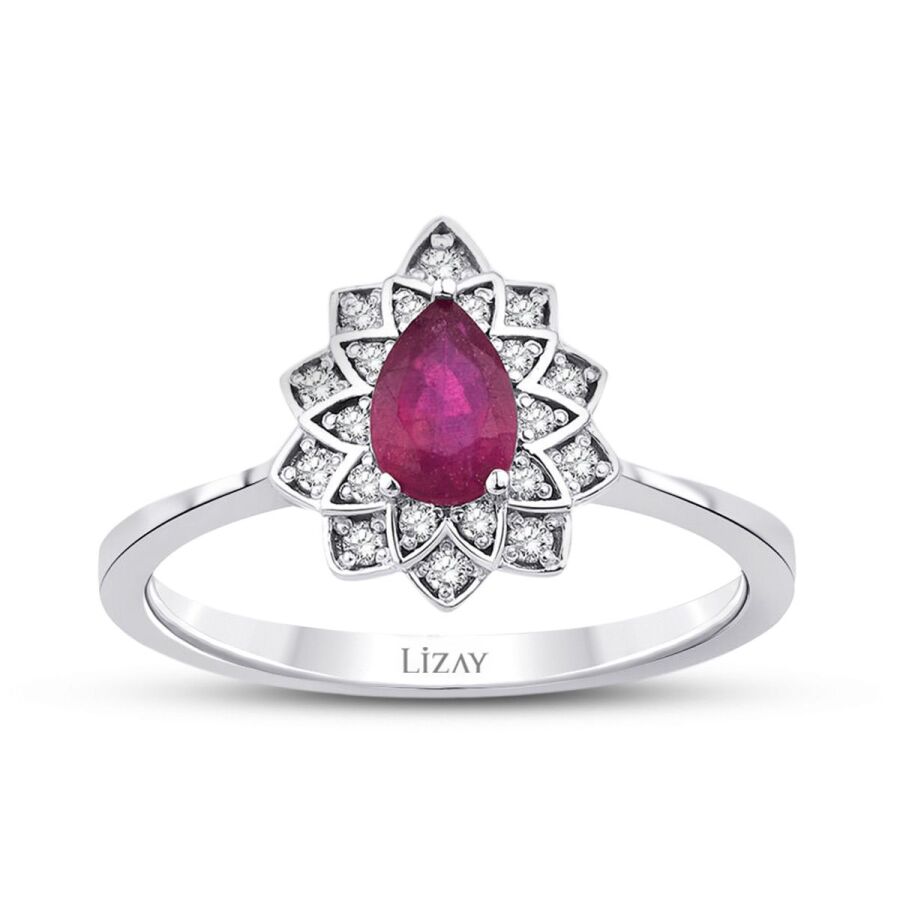 0,70 Carat Diamond Ruby Ring