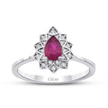 0,70 Carat Diamond Ruby Ring