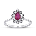 0,70 Carat Diamond Ruby Ring