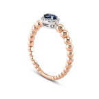0,41 Carat Diamond Sapphire Ring