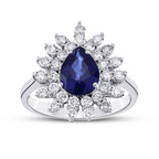2,03 Carat Diamond Sapphire Ring