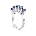 2,71 Carat Five-Stone Sapphire Ring