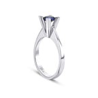 0,58 Carat Round Solitaire Sapphire Engagement Ring