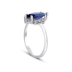 2,02 Carat Diamond Sapphire Ring