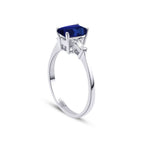 0,71 Carat Diamond Sapphire Ring