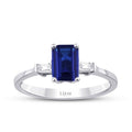0,71 Carat Diamond Sapphire Ring