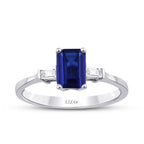 0,71 Carat Diamond Sapphire Ring