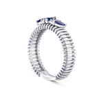 0,33 Carat Diamond Sapphire Ring