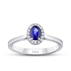 0,31 Carat Diamond Sapphire Ring