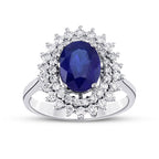 2,23 Carat Diamond Sapphire Ring