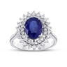 2,23 Carat Diamond Sapphire Ring