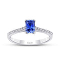 0,84 Carat Diamond Sapphire Ring