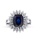4,76 Carat Diamond Sapphire Ring
