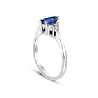 0,93 Carat Diamond Pear Sapphire Ring