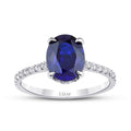 2,56 Carat Diamond Sapphire Ring