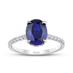 2,56 Carat Diamond Sapphire Ring
