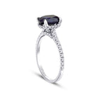 2,56 Carat Diamond Sapphire Ring