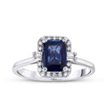1,15 Carat Diamond Sapphire Ring