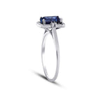 1,15 Carat Diamond Sapphire Ring