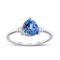 1,86 Carat Diamond Sapphire Ring