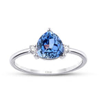 1,86 Carat Diamond Sapphire Ring