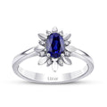 1,12 Carat Diamond Sapphire Ring