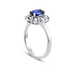 1,12 Carat Diamond Sapphire Ring