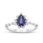 0,94 Carat Diamond Sapphire Ring