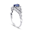 1,11 Carat Diamond Sapphire Ring