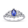 1,11 Carat Diamond Sapphire Ring