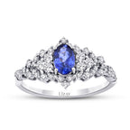1,11 Carat Diamond Sapphire Ring