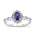 0,71 Carat Diamond Sapphire Ring