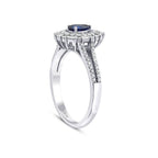 1,30 Carat Diamond Pear Sapphire Ring
