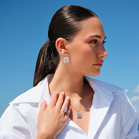 1,62 Carat Diamond Baguette Earrings