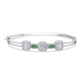 1,68 Carat Diamond Baguette Emerald Bangle