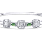 1,68 Carat Diamond Baguette Emerald Bangle