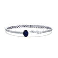2,63 Carat Diamond Sapphire Bangle