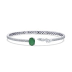 2,23 Carat Diamond Emerald Bangle