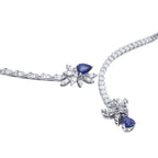 9,71 Carat Diamond Sapphire Neckband