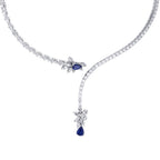9,71 Carat Diamond Sapphire Neckband