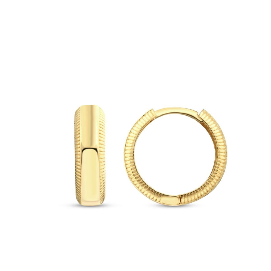 Gold Design Hoop Earring