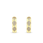 Gold Motif Hoop Earrings